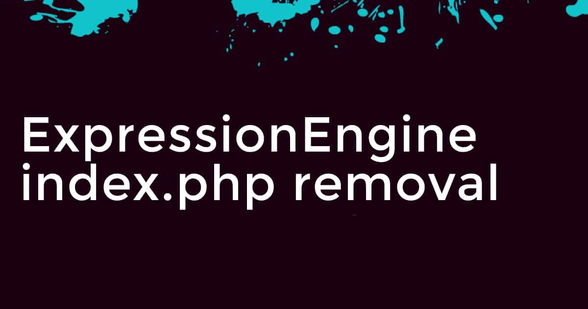 Removing index.php from a subdirectory in ExpressionEngine