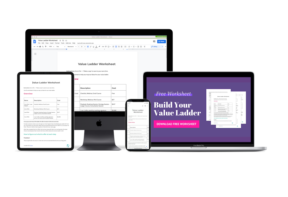 value-ladder value ladder worksheet