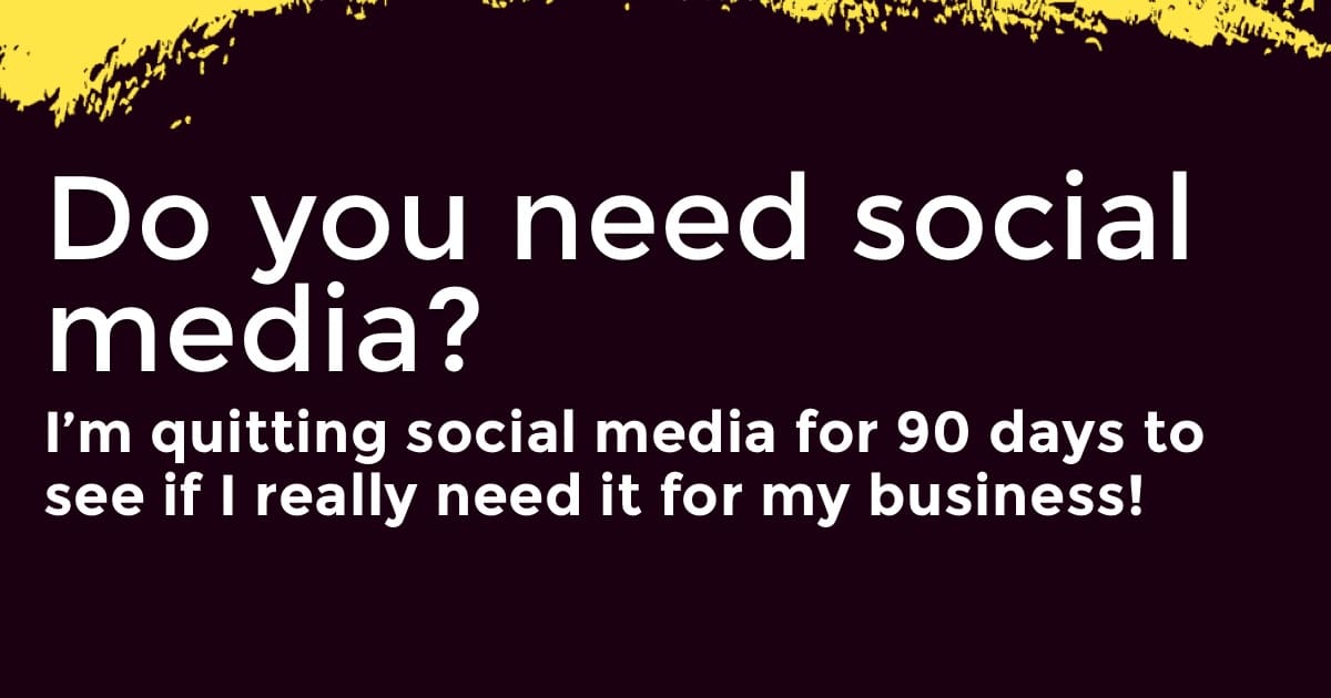 quitting social media for business